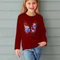 thumbnail image 5 of RXIRUCGD Chemises à Manches Longues pour Filles, Col Rond Mignon, Blouses Décontractées Élégantes (Vin, Taille : 7 Ans), 5 of 5