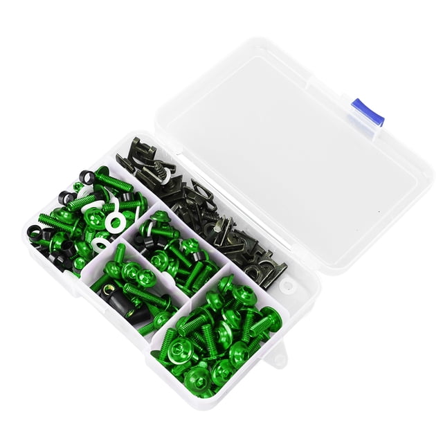 177PCS Motorcycle Fairing Nut Clips Kit , KIMISS M5 M6 Colorful Aluminum Windscreen Screws Fasteners Replacement For GSXR600 GSXR750