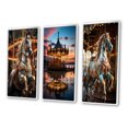thumbnail image 3 of Designart "A Celebration of Carousel s Timeless Charm" Cityscapes Framed Wall Art Set Of 3 - Multi-Color Carousel Frame Canvas Set For Living Room Decor, 3 of 6