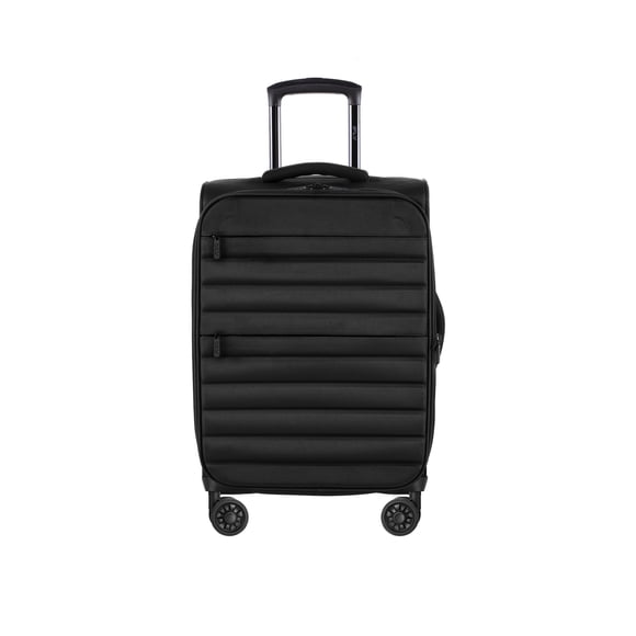 iFLY Fibertech 20" Carry-On Softside Spinner Luggage, Lightweight Travel Suitcase, Black