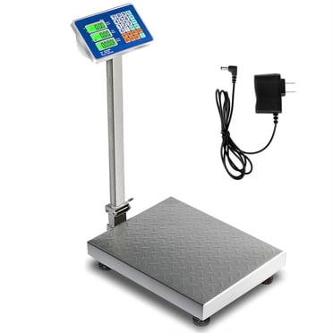 Patiojoy 660lbs Weight Platform Computing Digital Floor Scale for Weighing Luggage Silver