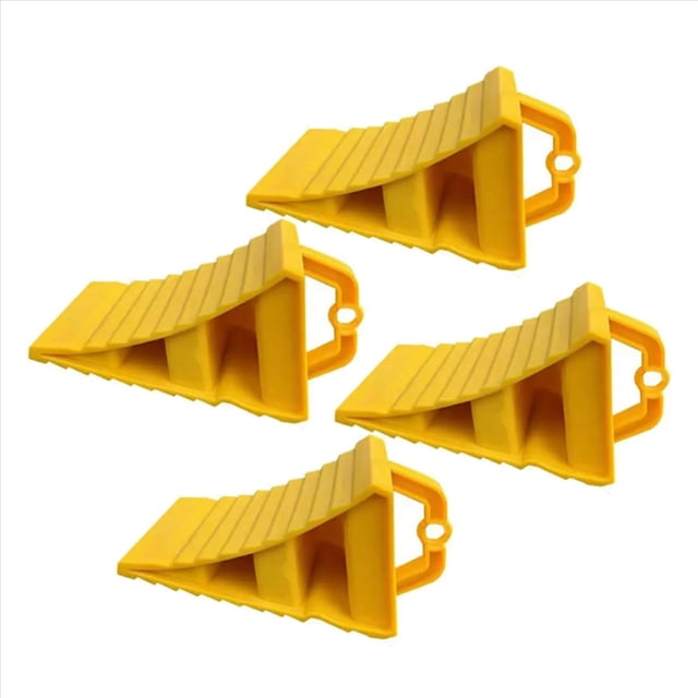 4Pack Portable Wheel Chock with Handles Vehicle Car Truck Wheel Anti-Slip Plastic Base Tire Support Pad