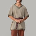 thumbnail image 2 of Men Medieval Costume Renaissance Templar Knight Vintage Tunic Tops, 2 of 6