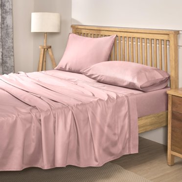 Mayil Manor Natural Cotton Sheets Queen Size Bed Set | 500 TC Single-Ply Sateen Weave | Soft, Breathable, Solid 4-Piece Bedding with Deep Pocket Fitted, Flat, Pillowcase