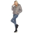 thumbnail image 4 of White Mark Women's Zip Hooded Puffer Jacket with Pockets, 4 of 7