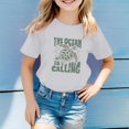 thumbnail image 1 of Hauts Filles Décontractés Enfants Motif Lettres Multicolores Manches Courtes Col Rond T-Shirts et Chemises, 1 of 3