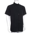 thumbnail image 3 of MesaSe Mens Lin Manches Courtes Été Chemises Solides Décontracté Robe en Vrac Soft Tops Tee Blue M, 3 of 7