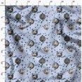 thumbnail image 3 of Soimoi Poly Georgette Fabric Moon & Stars Galaxy Print Fabric by The Yard 42 Inch Wide, 3 of 6