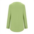 thumbnail image 5 of Yuyuzo Womens Tops Crew Neck Long Sleeve Side Split Solid Color Loose Casual Basic Fall Tunic Top, 5 of 5