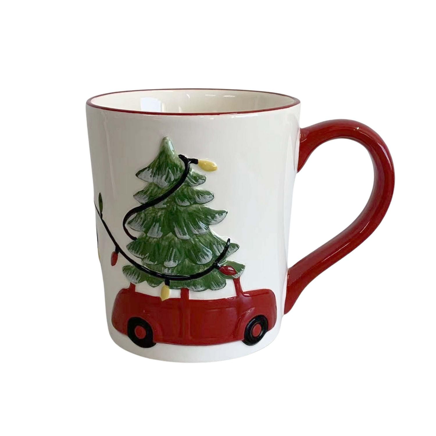 Holiday Time Tasse en céramique voiture/arbre 14,5 oz
