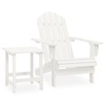 thumbnail image 1 of vidaXL Garden Adirondack Chair with Table Solid Fir Wood White, 1 of 3