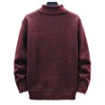 thumbnail image 2 of Innerwin Sweater Jacket Color Block Men Outwear Party Long Sleeve Casual Coat Wine Red M, 2 of 3