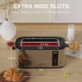 thumbnail image 2 of Anfilank Long Slot 4 Slice Toaster, Countdown Timer, 6 Browning Settings, Cancel/Bagel/Defrost Functions, Built-in Warming Rack, Removable Crumb Tray, Extra-Wide Long Slo, 2 of 8