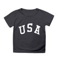 thumbnail image 4 of PMVFHDE Tee-Shirt Robe Tees & Blouses Hauts Filles Hauts d'Été Filles Tee-Shirt Tendance Garçon et Fille Mode Décontractée Imprimé Col Rond Manches Courtes T-Shirt Haut Noir, 9-10 Ans, 4 of 4