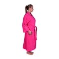 thumbnail image 3 of Puffy Cotton Adult Unisex Kimono Bath Robe Natural Soft Cotton - Hot Pink, 3 of 6