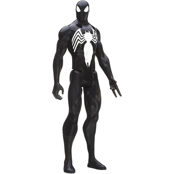Spider-Man Marvel Ultimate Spider-Man Titan Hero Series Combinaison Noire Figurine Spider-Man - 12 Pouces