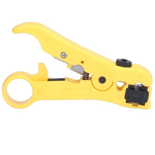 Adjustable Coaxial Cable Stripper, Exquisite Workmanship Base Blade ABS+Metal Blade Coax Cables Crimper For RG59/6/11/7