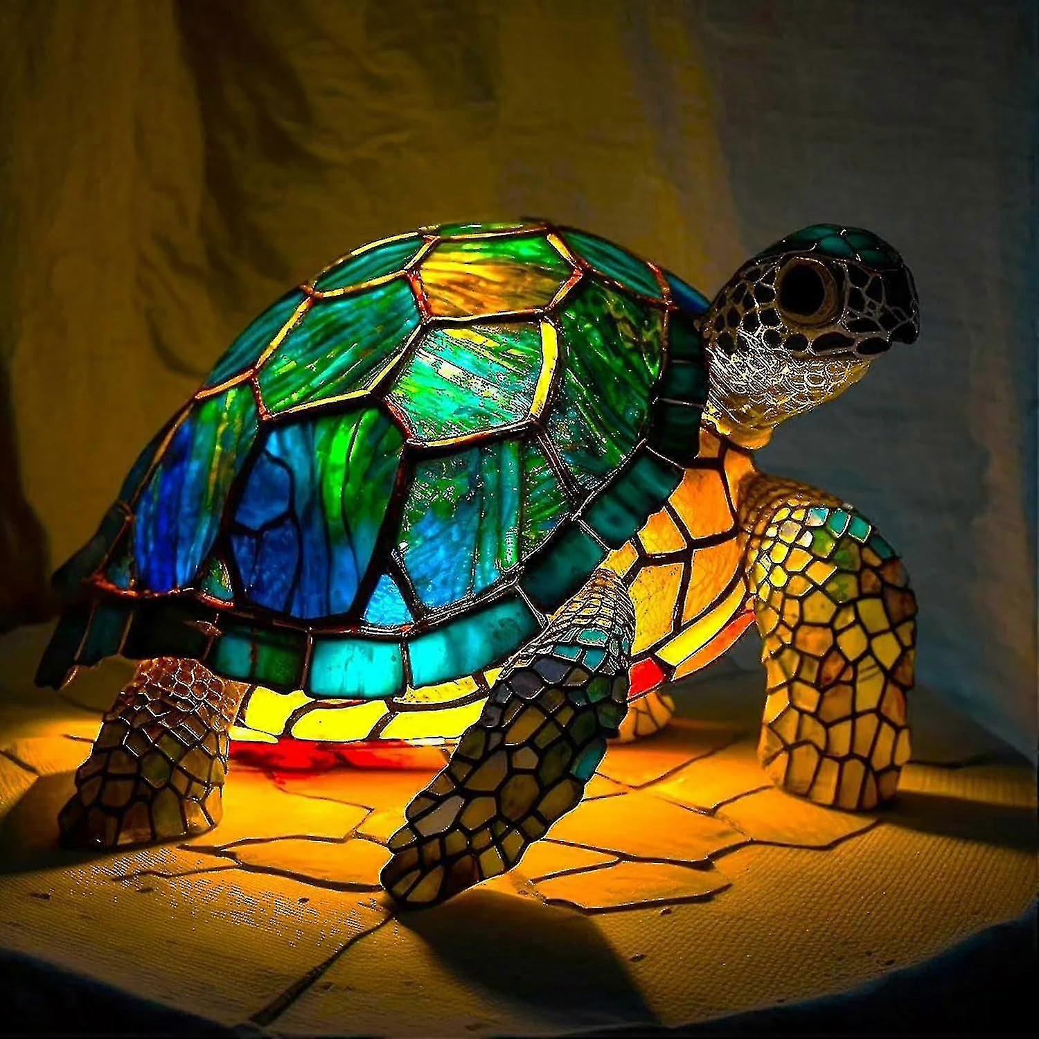 Lampe de Table Animale Vintage 3d, Veilleuse Empilée en Résine, Table Animale Bohème en Résine