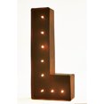 thumbnail image 1 of Rustic Vintage 11" Decorative LED Light Glow Letters - Letter L, 1 of 2