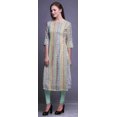 thumbnail image 4 of Bimba Kurtis Droit Imprimé pour Femmes Robe Tunique d'Été Manches 3/4, 4 of 6