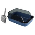 thumbnail image 1 of Open Top Cat Litter Box, Pet Litter Box, Cat Litter Box, Kitten Potty Toilet for Blue, 1 of 9