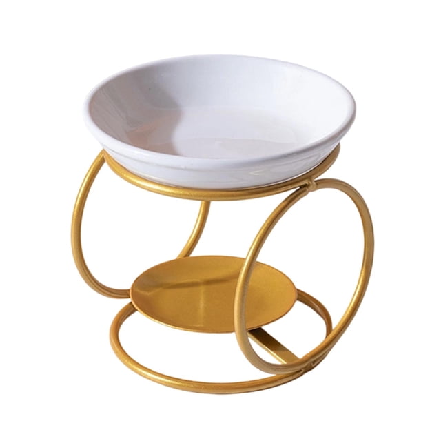 Luzkey Diffuseur d'Arômes Moderne avec Cadre en Fer pour Lampes à Huile, Réchauffeurs d'Huile Parfumée, Brûleurs de Fusion, pour Salon, Méditation, Spa et Maison. Or