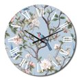 thumbnail image 2 of Designart "Chinoiserie Featuring Birds and Peonies XIII" Floral Oversized Wall Clock, 2 of 6