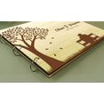 thumbnail image 2 of Bride And Groom Silhouette Personalized Name And Date Wedding Wooden Guest Book Photo Albums Scrapbook, 2 of 6
