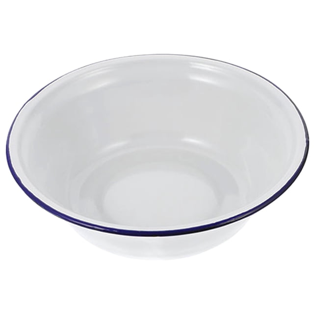 1Pcs Bassin en Émail Rétro Rond Blanc Bol en Porcelaine pour Faire de la Pâte Cuisine