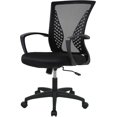 thumbnail image 1 of Home Office Chair Ergonomic Chair Mid Back PC Swivel Lumbar Support Adjustable Desk Task Computer Comfortable Mesh Chair with Armrest (Black), 1 of 5