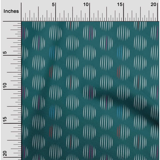 oneOone Polyester Lycra Fabric Line Geometric Fabric Prints By Yard 56 Inch Wide