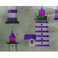 thumbnail image 5 of oneOone Georgette Viscose Medium Purple Fabric Sea Lighthouse Craft Projects Decor Fabric Printed By The Yard 42 Inch Wide, 5 of 5