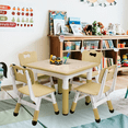 thumbnail image 3 of Kids Table and Chairs Set, Height Adjustable Kids Desk with 4 Chairs for Ages 2-10, Multi-Activity Kids Arts Table with Graffiti Desktop and Non-Slip Legs for Classrooms Daycares Home, 3 of 7