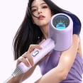 thumbnail image 3 of Séchoir à Cheveux de Voyage Portable, Poignée Pliable Compacte, Double Tension, Conception Légère pour la Maison et les Voyages, Résistant aux Taches, YISHFHP, Violet, 3 of 8