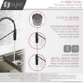 thumbnail image 4 of Stylish Tivoli One-Handle Matte Black Pull Down Kitchen Faucet Height 16¾" K-149N, 4 of 14