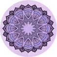 thumbnail image 1 of Ahgly Company Tapis Rond Lavable en Machine Intérieur Transitionnel Fleur Rose, 8 Pieds Rond, 1 of 7