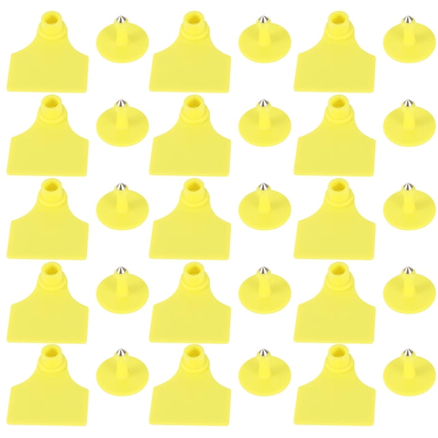 Ear Tag Ear Tag Yellow Pp 20 Set Livestock Identification Blank Ear Tag For Goats Sheep Cattle Cows Pigs Farm Supplies