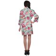 thumbnail image 4 of Moomaya Short Robe For Women Plus Size Printed Cotton Robe Lightweight Nightwear, 4 of 5