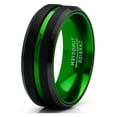 thumbnail image 2 of Bague pour Homme en Carbure de Tungstène Rainurée Alliance Intérieur Couleur 8 mm Bleu Rouge Vert Rouge, 2 of 3
