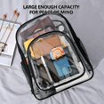 thumbnail image 4 of 17” Clear Backpack Water Resistant Transparent Backpack Large Capacity Bookbag School Bag With Adjustable Straps For School  Work  Stadium  Security Travel  College, 4 of 10