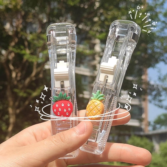 Mini Stapler Classroom Small Stapler Reusable Clip Set Fixing Stationery Strawberry