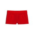 thumbnail image 4 of iiniim Enfants Filles Extensible à devant en V Danse Sports Gymnastique Bas Ballet Yoga Short Court de Danse Rouge 6, 4 of 6
