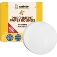 thumbnail image 1 of Katbite 12 Inch 200Pcs Parchment Paper Rounds Heavy Duty 45gsm (8 Sizes 4\u201d-12") - Extra Large Baking Sheets - 450°F Heat Resistant - White, 1 of 6
