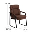 thumbnail image 3 of Scranton & Co Executive Side Guest Chair with Sled Base in Brown, 3 of 6
