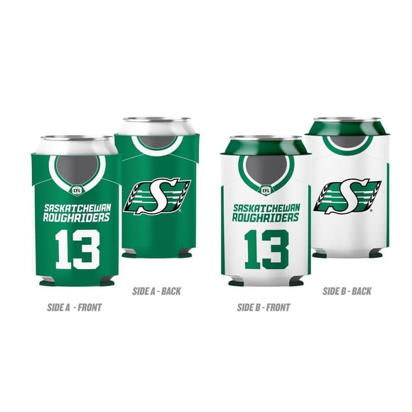 The Sports Vault Saskatchewan Roughriders Neoprene Reversible Can Cooler