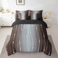 thumbnail image 2 of YST Brown and Grey Gradient Bed in a Bag, Modern Abstract Aesthetic Comforter Set, Geometry Lines, Twin Size (7 Count), 2 of 4