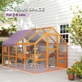 thumbnail image 4 of PawHut Enclos Extérieur pour Chat Catio avec Auvent Étanche, Ponts, Orange, 4 of 10