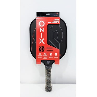 Onix Evoke Premier Pro 16mm Raw Carbon Fibre Pickleball Paddle - Black