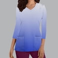 thumbnail image 2 of Funicet Hauts pour Femmes, Vêtements pour Femmes, Nouvelle Mode T-Shirt Décontracté Col en V Imprimé Col Rond Manches 3/4 Vêtements d'Allaitement Haut, Hauts Manches 3/4 pour Femmes, Hauts Décontractés pour Femmes, 2 of 5