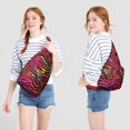 thumbnail image 3 of Rainbow Zebra Print Sling Bag - Colorful Abstract Zebra Stripes Crossbody Backpack for Women & Men, Modern Fashion Shoulder Bag (Cute Cartoon Zebra Pattern, Water-Resistant & Lightweight), 3 of 4